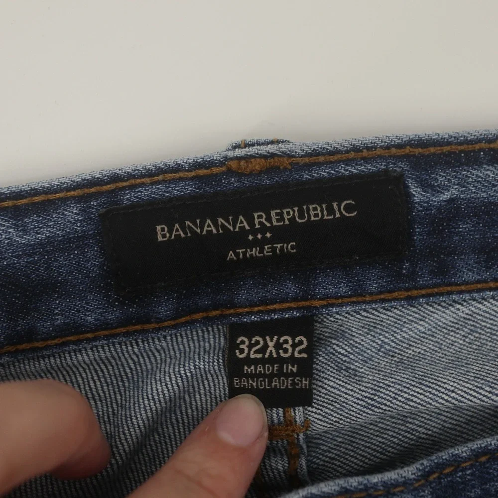Banana‎ Republic Athletic Fit Jeans Mens 32x32 Blue Denim Modern Casual Good
